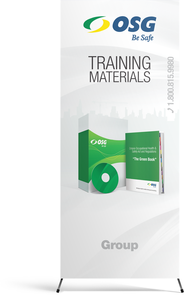 OSG Be Safe Training Materials Pull-Up Stand-Up Banner