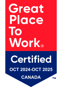 The Great Place to Work Badge indicating certification from October 2024 until October 2025.