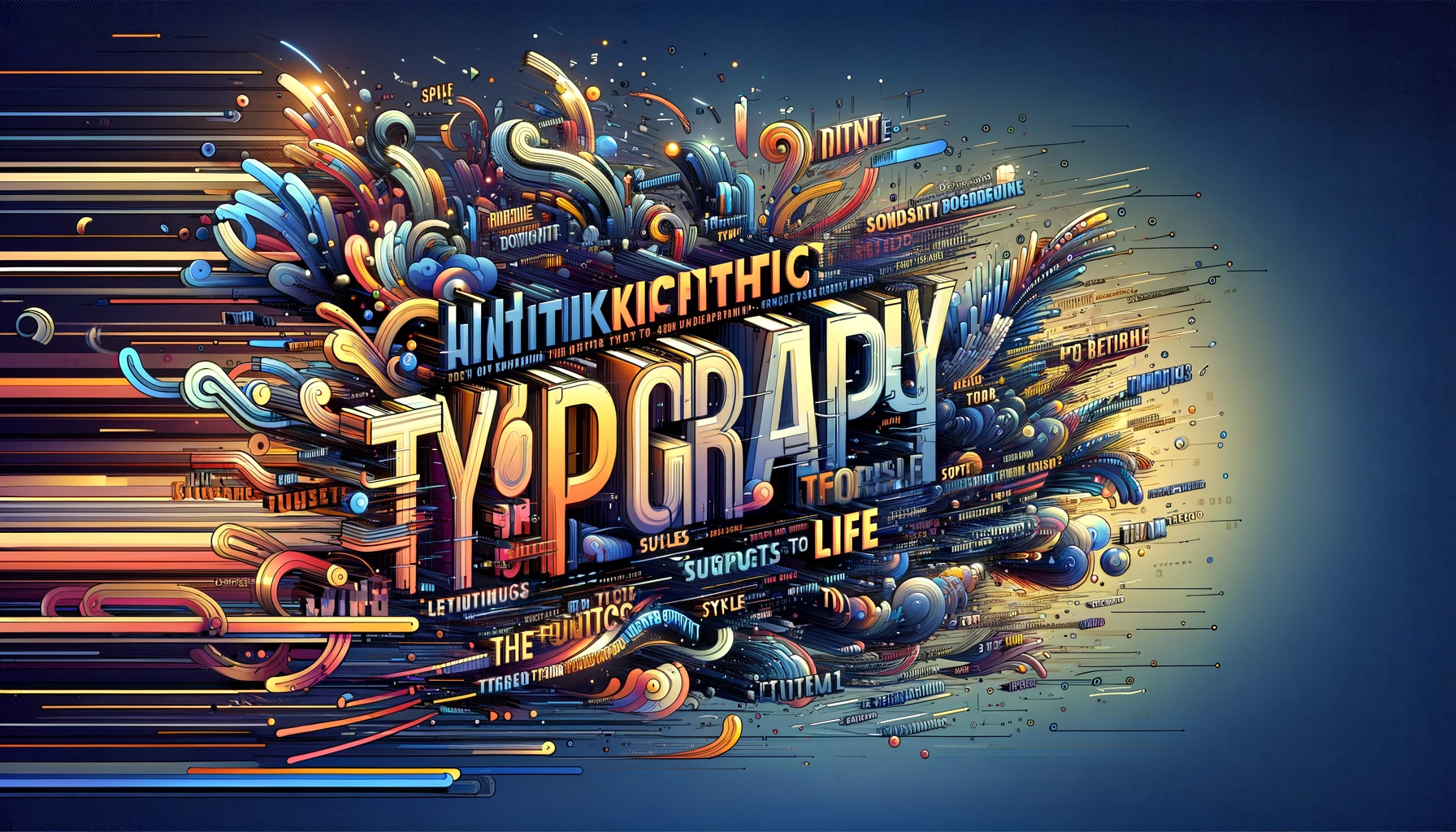 Visual depicting that typography is about bringing words to life.